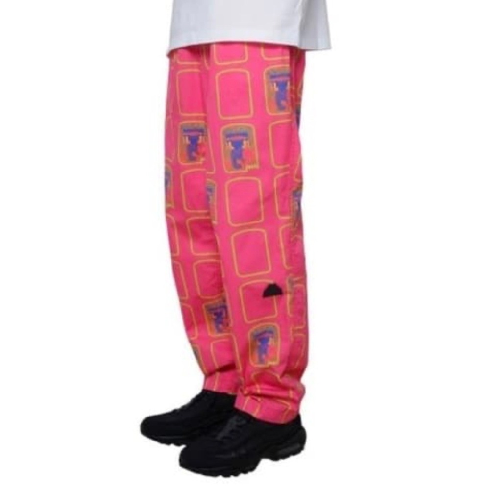 Cav Empt C.E Mens Pink Graphic Print Cotton Beach Pants Made in Japan Size M New